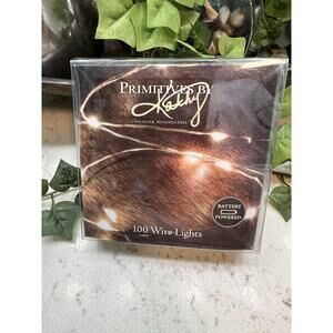 Primitives by Kathy Copper Wire Lights Battery Powered 100 Lights 6 Hour Timer